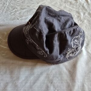 Scala Black Embroidered Hat